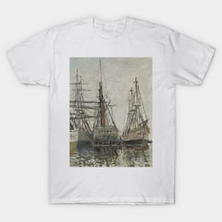 Bateaux dans un port by Claude Monet T-Shirt